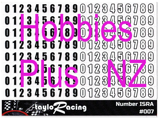 Taylo Racing Decals, ISRA Numbers  TR 007